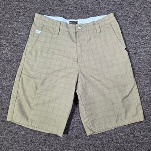Matix Jerobi Shorts Mens 28 Olive‎ Green Grid Pattern Skateboarding Streetwear